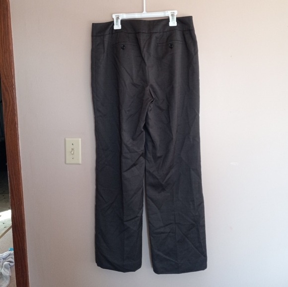 Ann Taylor Pants Women's 6 Black Margo Career Business Dress Slacks Micro Stripe - Picture 3 of 5